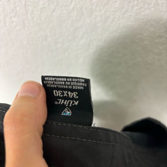 Kuhl Dark Grey Nylon Straight Leg Pants Size 34 x 30" Inseam - Picture 7 of 8